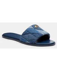 COACH - Holly Sandals With Quilting Dress Sandals, Leather/Rubber - Lyst