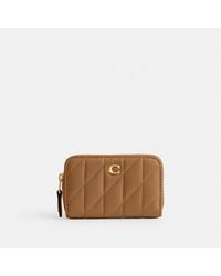 COACH - Essential Small Zip Around Card Case With Pillow Quilting - Lyst