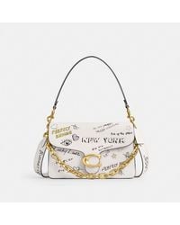 COACH - Chain Tabby Shoulder Bag With Sketch Print - Lyst