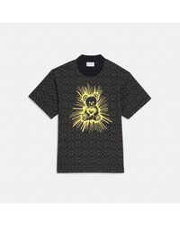 COACH Rave Bear T-shirt In Organic Cotton - Black