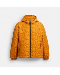 COACH - Quilted Signature Puffer Jacket - Lyst