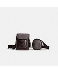 COACH - Restored Charter North/south Crossbody With Hybrid Pouch In Signature Canvas - Lyst