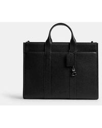 COACH - Wesley Tote In Maxi Signature Leather - Lyst