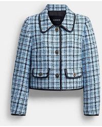 COACH - Turnlock Tweed Jacket - Lyst
