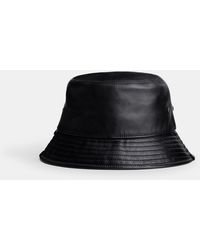 COACH - Leather Bucket Hat - Lyst