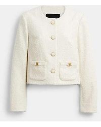 COACH - Heritage C Boucle Jacket - Lyst