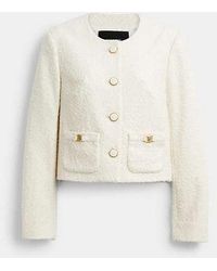 COACH - Chaqueta de bouclé Heritage C - Lyst