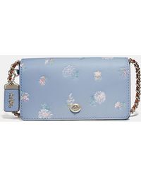 COACH Dinky With Meadow Prairie Print - Blue