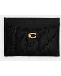 COACH - Logo-plaque Quilted-leather Card Holder - Lyst