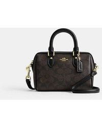 COACH - Mini Rowan Crossbody Bag In Signature Canvas - Lyst