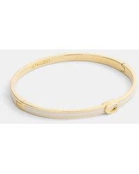 COACH - Thin Enamel Signature Hinged Bangle - Lyst