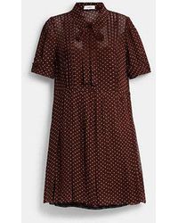 COACH - Printed Shirt Dress - Lyst