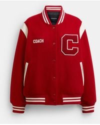 COACH - Wool Varsity Jacket - Lyst
