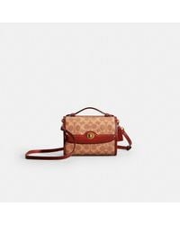 COACH - Restored Kip Turnlock Crossbody In Signature Canvas - Lyst