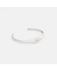 COACH - Signet Signature Cuff Bracelet - Lyst