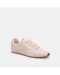 [SALE!!] ★COACH Flat Sneaker★ スエードスニーカー COACH Flat Sneakers Shoes, Suede in White | Lyst