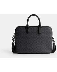 COACH - Porte-Documents Fin Gotham En Toile Exclusive - Lyst