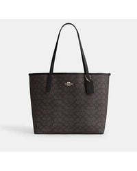 COACH - Bolso tote City de lona de firma - Lyst