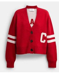 COACH - Horse And Carriage Cropped Cardigan - Lyst