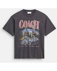 COACH - Metal Graphic Relaxed T-Shirt - Lyst