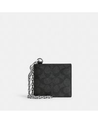 COACH - Billfold Wallet With Chain - Lyst