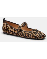 COACH - C Rivet Mary Jane With Leopard Print - Lyst