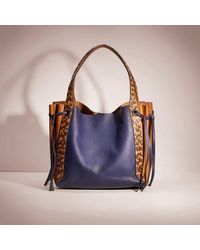 COACH - Restored Harmony Hobo In Colorblock With Snakeskin Detail - Lyst