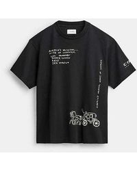 COACH - Camiseta Relaxed Sketch Horse And Carriage En Algodón Orgánico En, Talla - Lyst