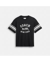 COACH - Horse And Carriage Relaxed T Shirt In Organic Cotton - Lyst