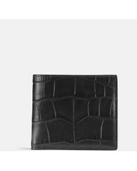 COACH Portafoglio porta banconote a doppio scomparto - Nero