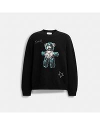 COACH - Lightweight Bear Graphic Sweater - Lyst