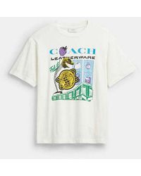 COACH - Collage Train Relaxed T-Shirt - Lyst