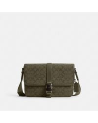 COACH - League Messenger Bag In Signature Canvas Jacquard - Lyst