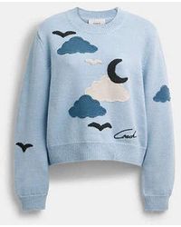 COACH - Applique Sweater - Lyst