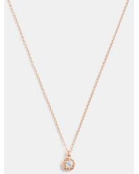 COACH - Halo Tea Rose Pendant Necklace - Lyst
