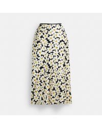 COACH - Long Floral Midi Skirt - Lyst