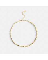 COACH - Beveled Signature Link Chain Choker - Lyst