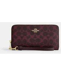 COACH - Long Zip Around Wallet - Lyst