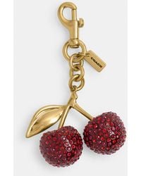 COACH - Crystal Cherry Bag Charm - Lyst
