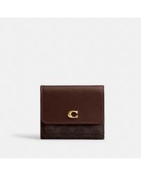 COACH - Mila Small Flap Wallet In Signature Canvas - Lyst