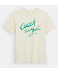 COACH - New York T-shirt In Organic Cotton - Lyst