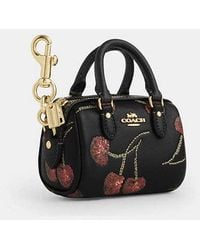 COACH - Mini Rowan Bag Charm With Cherry Print - Lyst