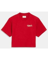 COACH - Cropped T-shirt With Cherry's Graphic - Lyst
