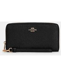 COACH - Long Zip Around Wallet - Lyst
