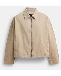 COACH - Zip Up Blouson Jacket - Lyst