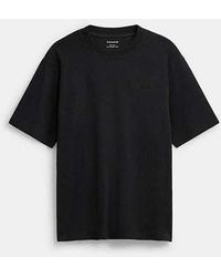 COACH - Organic Cotton Crewneck Short Sleeve T-Shirt - Lyst