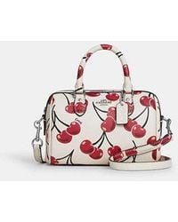 COACH - Mini Rowan Crossbody Bag With Cherry Print - Lyst
