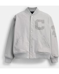 COACH - Canvas Varsity Jacket - Lyst