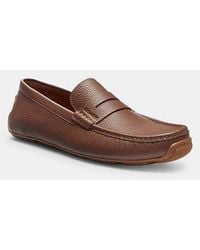 COACH - Luca Leather Driver Loafer - Lyst