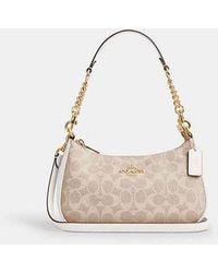 COACH - Teri Shoulder Bag In Signature Canvas - Lyst